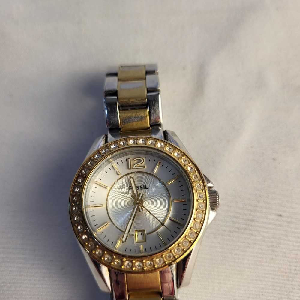 Fossil Gold/Silver Tone Women's Watch - Parts Untested